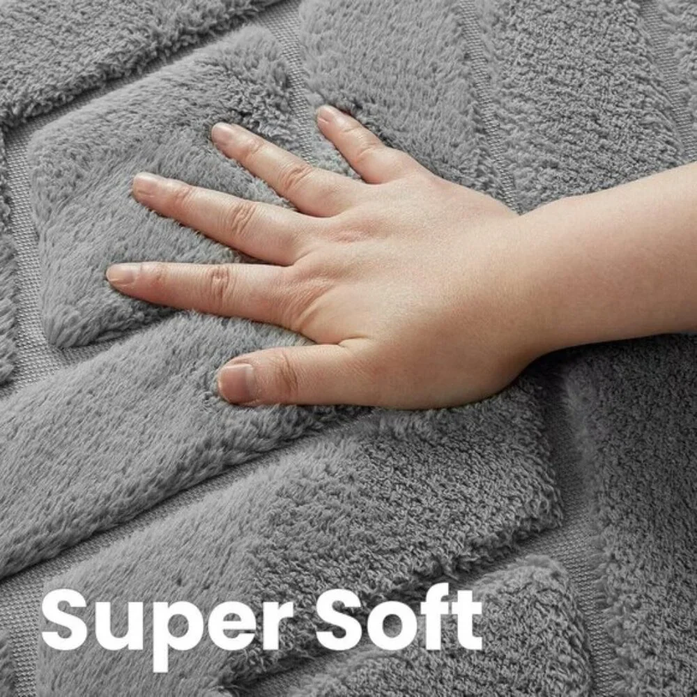 New 3x5 Ultra Soft Grey Shag Rug Modern Washable Carpet for Bedroom Nursery